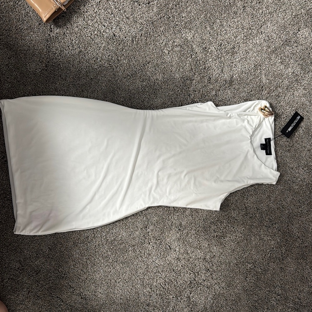 PrettyLittleThing White Mini Dress